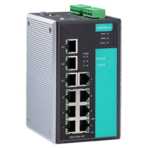 Коммутатор управляемый MOXA EDS-510A-3GT-T