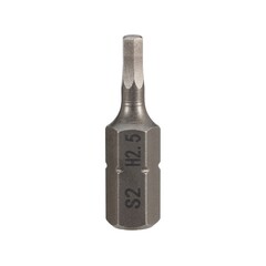 Бита шестигранная HEX 2,5 х25мм S2 1шт SGS 6325-H2.5