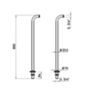 Gessi 01415#031 Стойка для ванной, высота 800 мм., цвет: хром