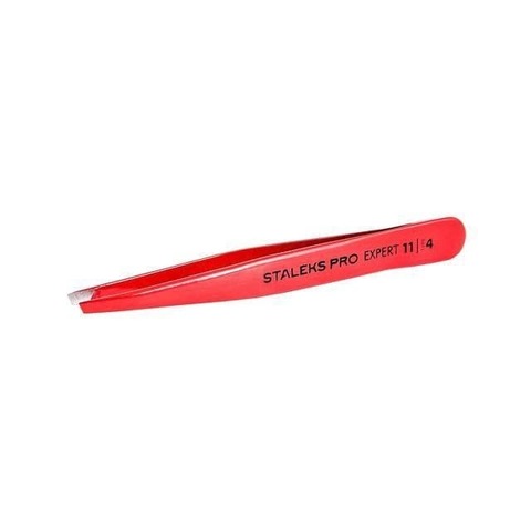 STALEKS PRO EXPERT 11/4R Пинцет для бровей Staleks BEAUTY 11 (широкие скошенные кромки)