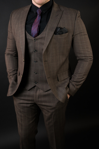 Костюм мужской - тройка Slim Fit SLAVASIO 02/105