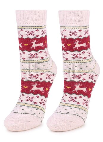 Носки женские с праздничным узором MARILYN ANGORA NO TERRY N32