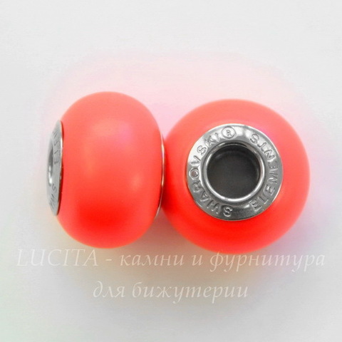 5890 Бусина Сваровски BeCharmed Pearl Crystal Neon Red 14х10 мм