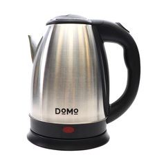 Электрочайник DOMO SML1801, 2л, 1600Вт, серебристый, Колба: металл, Корпус: пластик (SML1801M)