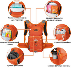 Велорюкзак Nevo Rhino 9116-NW Orange - 2