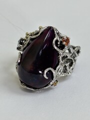 Опал ( кольцо из серебра)