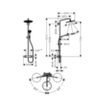 Hansgrohe Croma Select S 26790000 Душевая система внешнего монтажа с термостатом 121,3 см с верхней лейкой 28х28 см