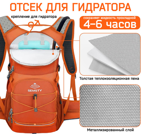Картинка рюкзак велосипедный Nevo Rhino 9116-NW Orange - 3