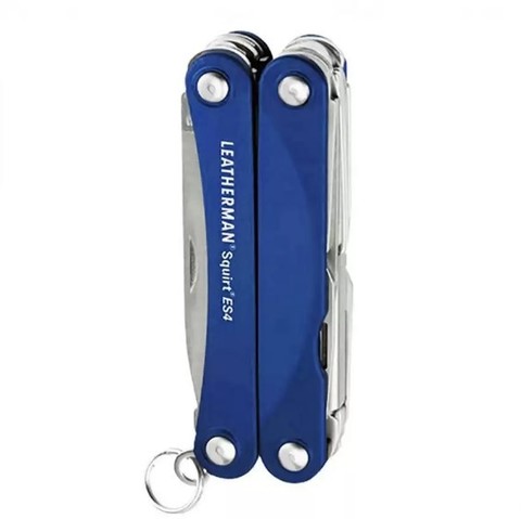 Мультитул-брелок Leatherman Squirt ES4 Blue, 9 функций (831239) цвет синий | Multitool-Leatherman.Ru