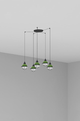 Люстра Claire 5L зеленая