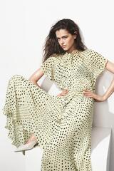ZARA ПЛАТЬЕ В ГОРОШЕК — THE ITEM ZARA WOMAN, ВАНИЛЬНЫЙ