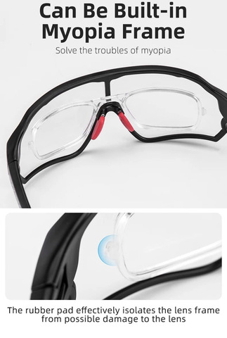 Картинка очки спортивные Rockbros 1013 black-clear - 14