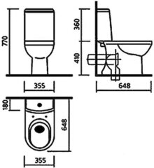 Унитаз-компакт Белый S1 NEXT COMFORT