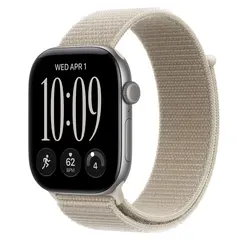 Умные часы Apple Watch Series 12 GPS, 46mm, Space Gray Aluminum Case with Limestone Sport Loop