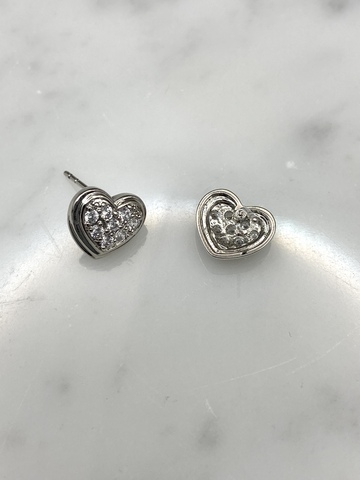 Серьги Белль, серебряный цвет