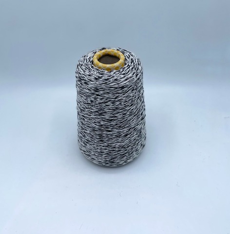 Бобинная пряжа (пр.Италия),500м/100гр, 100% Шерсть, цвет-Черно-белое мулине. арт-34467