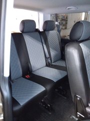 Чехлы на Volkswagen T5 микроавтобус Multivan / Caravelle / Transporter 2003–2009 г.в.
