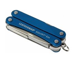 Мультитул-брелок Leatherman Squirt ES4 Blue, 9 функций (831239) цвет синий | Multitool-Leatherman.Ru