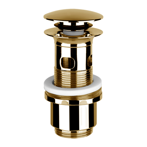 Gessi 01422#246 Донный клапан Stop&Go для раковины с переливом, цвет Gold PVD
