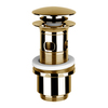 Gessi 01422#246 Донный клапан Stop&Go для раковины с переливом, цвет Gold PVD