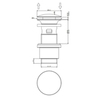 Gessi 01422#246 Донный клапан Stop&Go для раковины с переливом, цвет Gold PVD