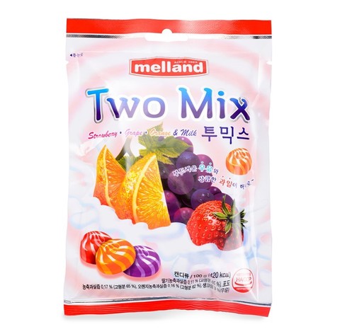 Карамель фруктовая со сливками Two mix, 100г