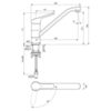 Ideal Standard Ceraflex BC132AA Смеситель для кухни с V-образным изливом