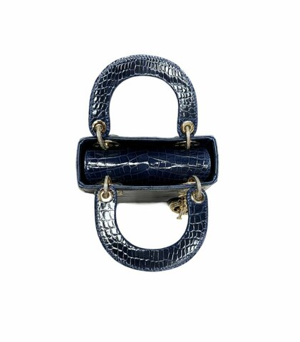 Женская сумка Dior Lady Dior, модель мини-формата синий