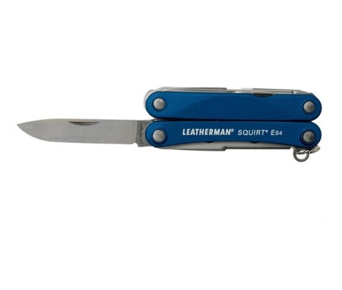 Мультитул-брелок Leatherman Squirt ES4 Blue, 9 функций (831239) цвет синий | Multitool-Leatherman.Ru