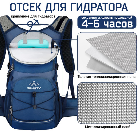 Картинка рюкзак велосипедный Nevo Rhino 9116-NW Blue - 3