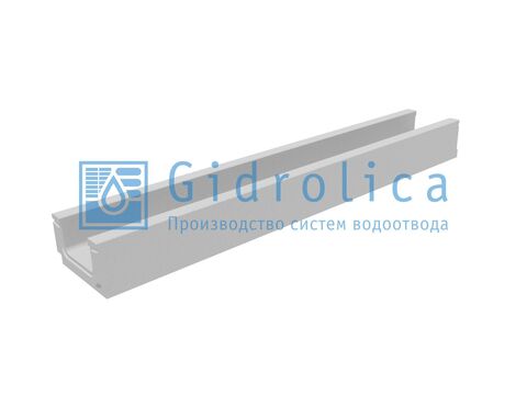 Лоток водоотводный бетонный коробчатый КП 100.16 (10).10(6,5) – Gidrolica