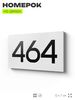 Номер на дверь 464, табличка на дверь для офиса, квартиры, кабинета, аудитории, склада, белая 120х70 мм, Айдентика Технолоджи