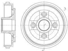 Барабан тормозной G-brake  GD-06484 (не ABS)