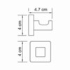 WasserKRAFT Lippe K-6523 Крючок, цвет: хром