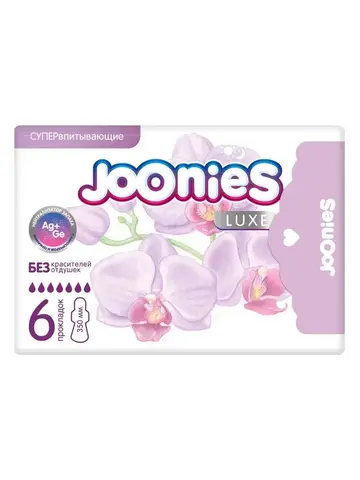 Joonies Luxe Прокладки женские одноразовые супервпитывающие, 6 шт