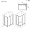 Am.Pm W87G-403-12080-BТ Sunny душ огражд прямоугольн, раздвижн двери 120x80 черный,стекло прозрачн