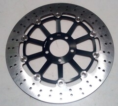 Диск тормозной на Kawasaki ZX7RR / ZX7R / ZX9R / ZX12R NINJA / передний / черный