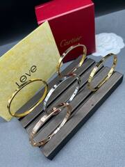 Браслет LOVE с отверткой тонкий с камнями lux VGOLD