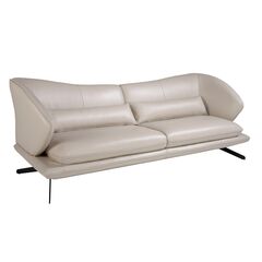 Диван 3-х местный 6146/KF2157-3P-M5652 кожаный с декоративными подушками
