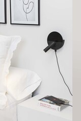 DUAS Бра с ридером черный USB C LED 3W 2700K