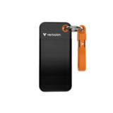 Внешний накопитель Verbatim Pocket SSD, 512GB USB 3.2 Gen 2 R/W 1000/1000 МБ/с, черный/оранжевый