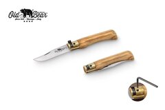 Нож складной Old Bear Classical Olive, размер S, сталь W1.4060, Satin, рукоять оливковое дерево