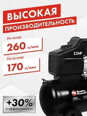 Компрессор поршневой масляный QUATTRO ELEMENTI KM 50-260 ( 260л/мин, 50л, 2,5 л.с, 8 бар, 31кг) (248-498)