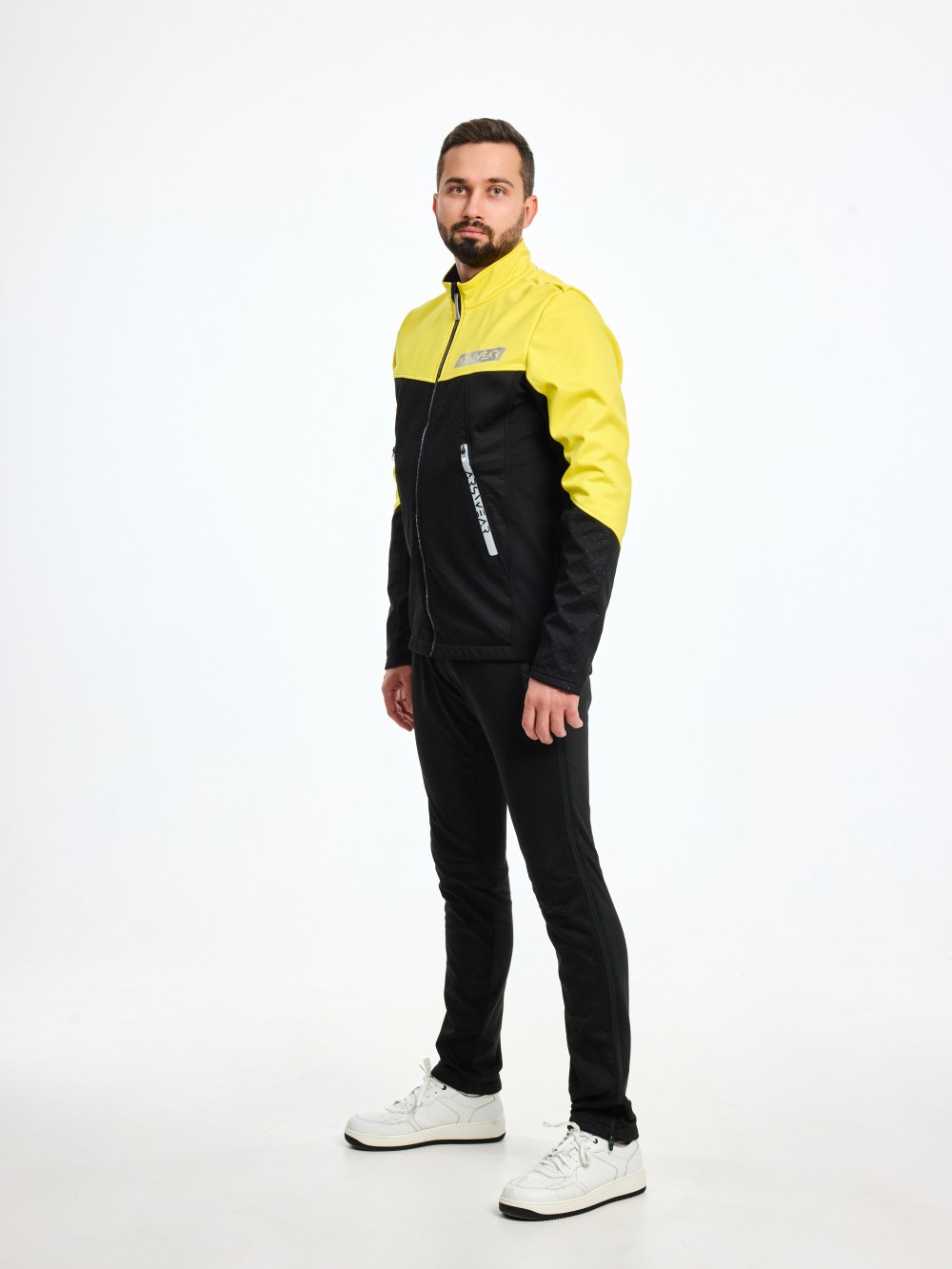Детский тренировочный лыжный костюм Arswear Softshell Rase Kids желтый-черный - 3