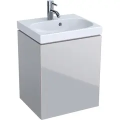 Geberit Acanto 500.608.JL.2 Тумба под раковину, 44.5x53.5x37.5см, песчаный глянец / матовый песочно-серый, песчаный глянец / глянцевое стекло фото
