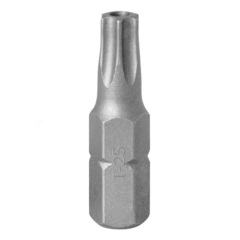 KING TONY (102525U) Вставка (бита) торцевая 1/4", L = 25 мм, TORX с отверстием, T25