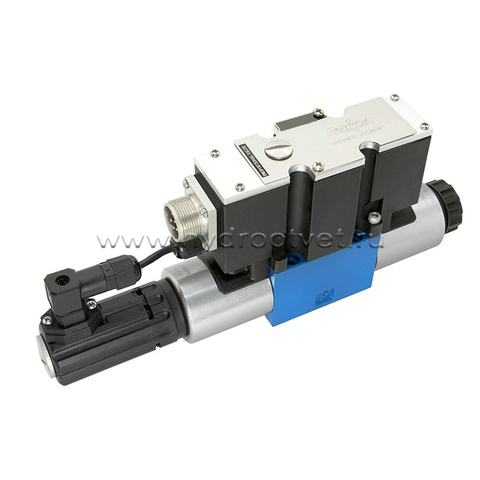 Фото 4WREE6EA16-2X/G24K31/A1V - Пропорциональный распределитель с обратной связью по положению золотника со встроенным усилителем Ду6, A1 = ±10 В, номинальный расход 16 л/мин, схема EA