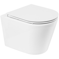 BelBagno Flay-R BB053CHR/BB870SC Унитаз подвесной безободковый, цвет: белый фото