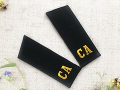 Погоны "СА", замшевые, р. 16х6 см, чёрный