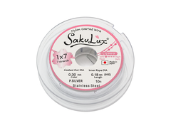 Тросик ювелирный 0,30мм, "SakuLux" ("СакуЛюкс"), цвет светлое серебро